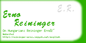 erno reininger business card